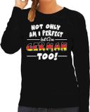 Bellatio Decorations Shoppartners Bv Not only am I perfect but im German / Duits too sweater - dames - zwart - Duitsland cadeau trui M