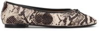 Kazar Patterned leather ballerinas with natural hair finish