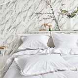 DESIGNERS GUILD Astor Dekbedovertrek, Katoen, Kastanje/Ocher, 240 x 220 cm
