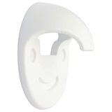 WAGNER Muur deurstopper/deurstopper Haak - Ø 60 x 30 mm, van hoogwaardig kunststof, met geïntegreerde vasthoudfunctie voor de greep, wit, voor schroeven inclusief montagemateriaal - 15508511