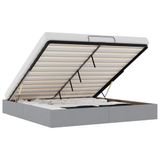 vidaXL Bedframe zonder matras 180x200 cm stof lichtgrijs
