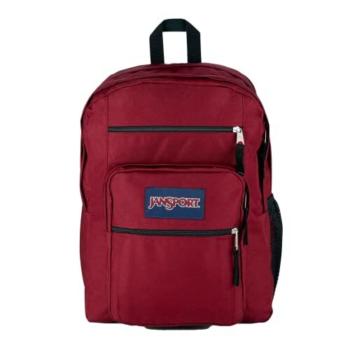 JanSport Big Student, Grote Rugzak, 34 L, 43 x 33 x 25 cm, 15in laptopvak, Russet Red