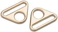 Prym Driehoek-ringen met gleuf 30mm new gold 615834