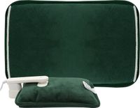 STAUS&BACH Aura Elektrische kruik met hoes voor je handen Fleece Warmwaterkruik baby Babykruik Groen