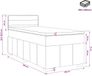 vidaXL Boxspringbed met matras, zwart, 100 x 200 cm, gestoffeerd