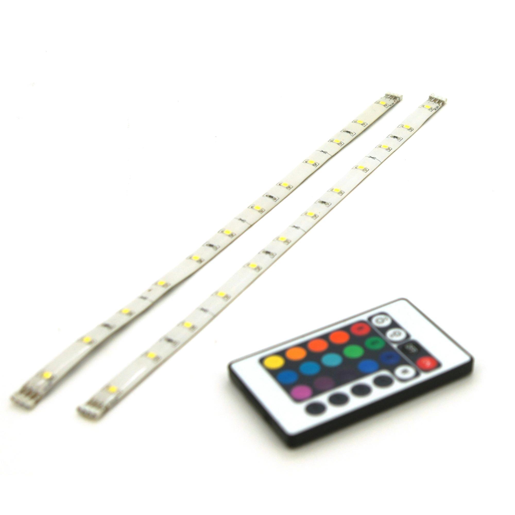 Prolight LED strips gekleurd 40 cm met afstandsbediening IP 20 2 stuks