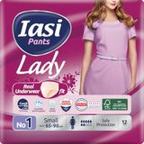 IASI LADY Wegwerp-slips voor dames, absorptievermogen Plus, maat S, 12 stuks