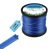SWAWIS Trimmerdraad 2,4 mm/125 m gazon maaidraad reservedraad voor grastrimmer