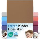 etérea Himmlische Qualität etérea Jersey Hoeslaken 80x160 - 80x180 cm Oekotex Made in Green - 100% katoen - Mokka