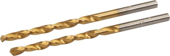 Silverline HSS Boor met Titanium Coating - 3 mm - 2 Stuks