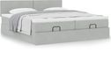 Maison Exclusive - Cadre de lit ottoman avec coussin de matelas gris clair, 200x200 cm, velours