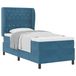 vidaXL Boxspringbed met matras, donkerblauw, 180x200 cm, fluweel