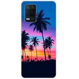 Realme Bedrukt siliconen hoesje compatibel met Realme 8 5G, Realme V13 5G Palmiers colores