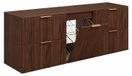3xE living Meuble sous lavabo suspendu avec panier à linge, chêne avec placage noyer, poignées noires, 160 x 46 x 57 cm