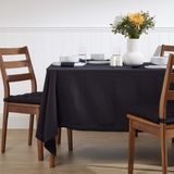 Homescapes tafelkleed zwart - 137 x 228 cm, 100% katoen