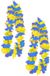 PartyXplo Carnaval Feest krans - 2x - Hawaii Slinger/Krans - Blauw/Geel