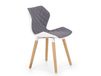 Chaise design scandinave gris et blanc