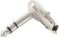 TRU COMPONENTS 1559786 Jackplug 6.35 mm Stekker, haaks Aantal polen: 3 Stereo Zilver 1 stuk(s)