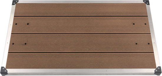 vidaXL Buitendouchebak - 110x62 cm - HKC - roestvrij staal - bruin