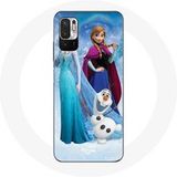 Maniacase Hoesje voor Xiaomi Redmi Note 10 5G Sneeuwkoningin Elsa Anna Olaf