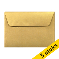 Clairefontaine Clairefontaine gekleurde enveloppen goud C6 120 grams (5 stuks)