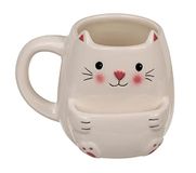 Kat Koffiemok met Koekjesvak - Kittenkop Koffiemok, Helder