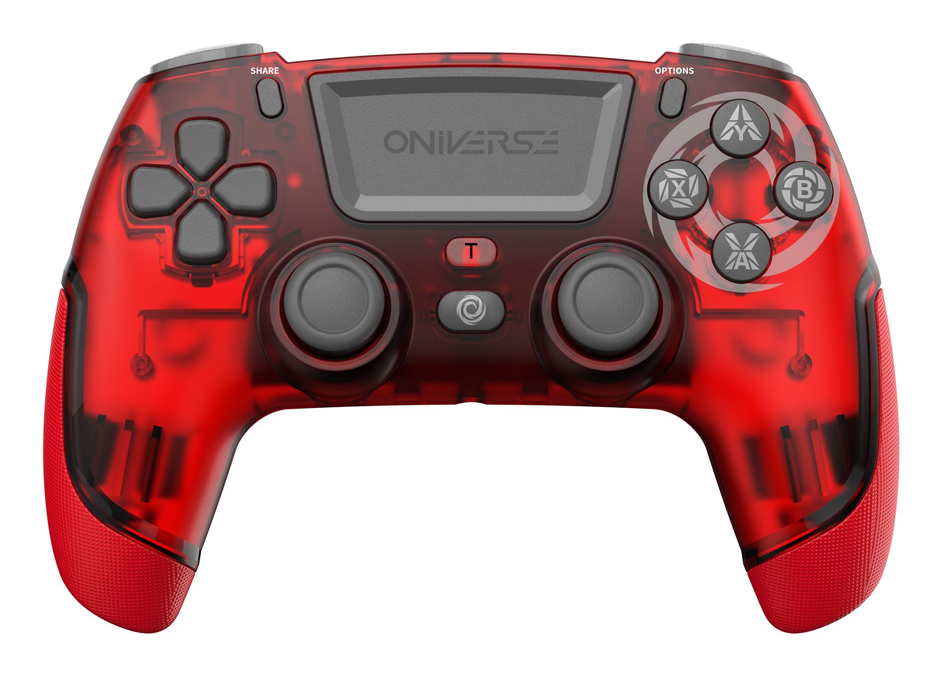 Oniverse Revolt Grijs, Rood Bluetooth Gamepad Analoog/digitaal PC, PlayStation 4