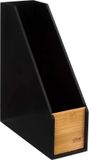 Five 5Five Lectuurbak/Tijdschriftcassette - Zwart - Hout - B9 x D25 x H30 cm