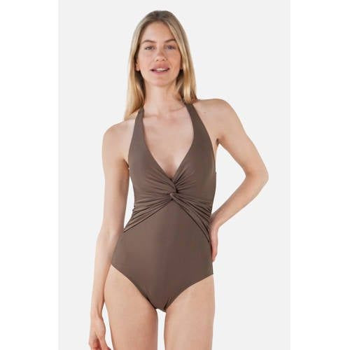 Barts corrigerend halter badpak Kelli bruin