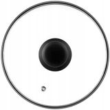 KADAX Couvercle en verre, couvercle résistant à la chaleur avec poignée en plastique, trou vapeur, couvercle de casserole, couvercle universel pour casseroles et marmites, rond (20cm)