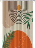 Loti Living Douchegordijn Anti Schimmel – Textured Art - Inclusief ringen – Waterdicht - Polyester - Douchegordijn 120x200 cm