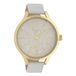 OOZOO Timepieces - Montre bracelet femme dorée avec bracelet en cuir blanc - C10085