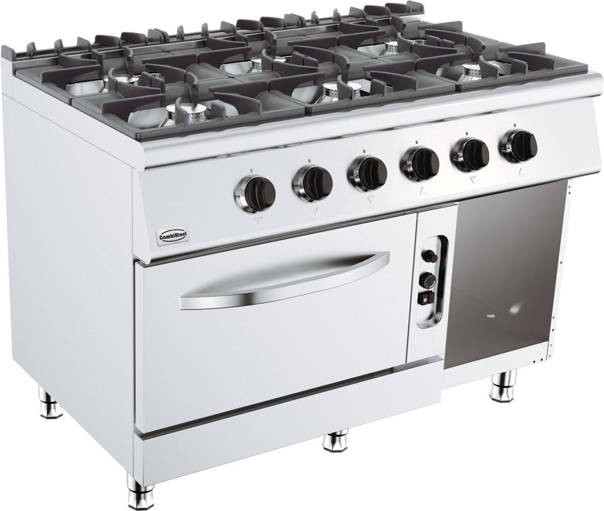 - Base 700 Gasfornuis 6 Br. met Gasoven 7178.0420 - Horeca