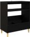 vidaXL meuble pour platine vinyle chêne noir 71 x 39,5 x 83 cm
