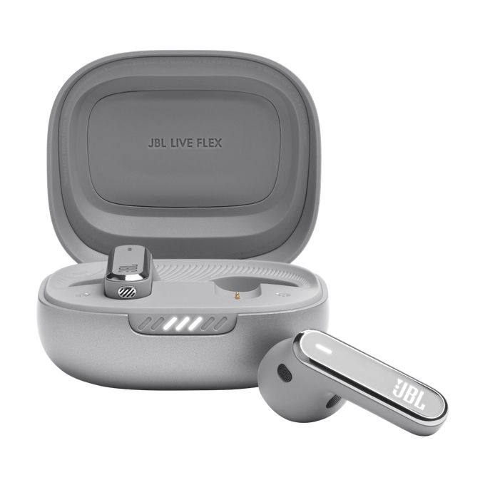 JBL LIVE Flex - Draadloze In-ear Oordopjes - Bluetooth - Zilver