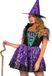Leg Avenue Bat Wing Witch Dress Volwassenen Vrouwen Zwart / Paars Halloween en Horror Maat M