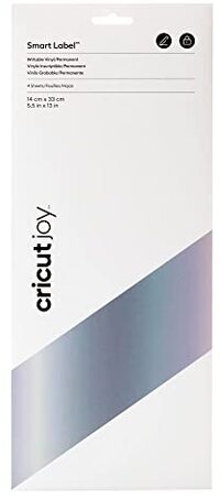 CRICUT Joy Smart Label Writable Vinyl (Permanent) | Zilver | 4 Vellen | 14cm x 33cm | voor Joy