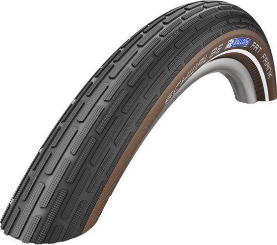 SCHWALBE Fat Frank Clincher Tyre - 28x2.00" - Active K-Guard - Reflex - Black/Brown