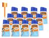 Collles 24887 Lege Cléopâtre vloeibare flacon met pluggen en spatbescherming, 80 ml, verschillende kleuren, 12 stuks