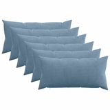 vidaXL - Kussensloop - 6 stuks - HEERLEN - Blauw - 40 x 80 cm - corduroy