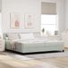 Maison Exclusive - Lit boxspring avec tête de lit gris clair 200 x 200 cm, velours