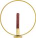 QUVIO Round Candle Holder - Gold Metal - 29cm Diameter - Modern Design