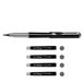 Pentel GFKPN Pocket Brush Penseelpen voor kalligrafie, schetsen, tekeningen, grijs + 4 patronen