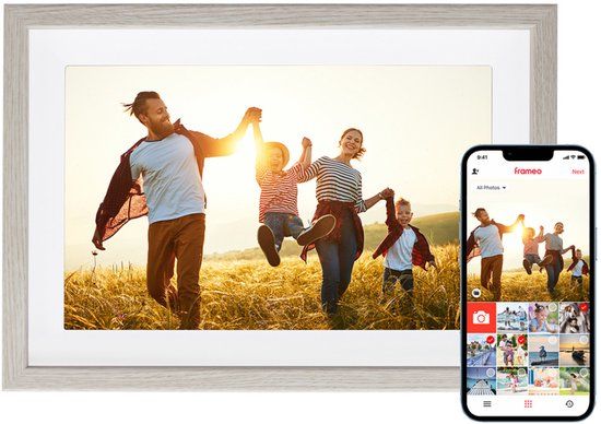 Rollei Frameo 108 Smart Frame WiFi Digitale Fotolijst 10.1 Inch 1280 x 800 IPS Touchscreen 32 GB Hout Effect