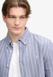 Superdry & Co Superdry Preppy Oxford Overhemd Relaxed Pasvorm Heren Lange Mouwen Shirts XL Katoen Twin Chalk Indigo St