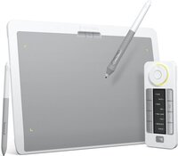 XENCELABS Drawing Tablet, Computer Graphic Tablets with 40 Customizable Quick Keys Remote, 12" Ultrathin Pen Tablet with 2 Battery-Free Stylus, 8192 Levels Pressure for Win/ Mac/ Linux, Nebula White