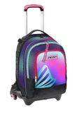 Seven Jack Detach schooltrolley met 3 wielen, roze, shadefull girl, 3-in-1, rugzak met afneembare wagen, afneembare tas, gebruik van rugzak en crossover systeem, schoolrugzak voor reizen, meisjes