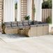 Maison Exclusive - Ensemble de jardin, 11 pièces, avec coussins, beige, en polyrotin