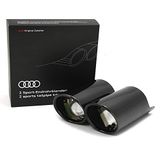 Originele Audi Q2 Sport eindpijp zwart verchroomd 2-fluchtig links exterieur uitlaatsierstukken 81A071761A