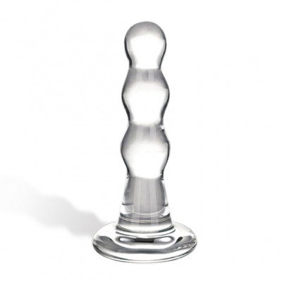 Glas - Triple Play Beaded Glazen Butt Plug